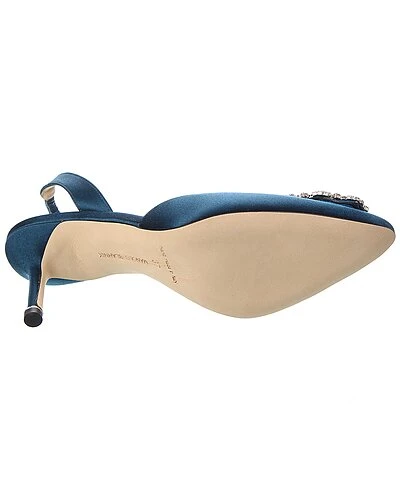 Manolo Blahnik Hangisli 70 Satin Slingback Pump Women 6 Manolo Blahnik Hangisli 70 Satin Slingback Pump Women - Image 4