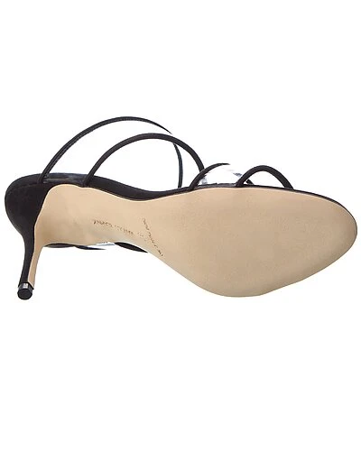Manolo Blahnik Invymu 90 Vinyl & Suede Sandal Women 6 Manolo Blahnik Invymu 90 Vinyl & Suede Sandal Women - Image 4