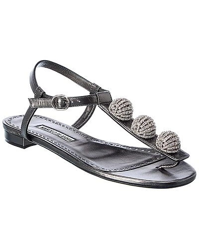 Manolo Blahnik Hobela Leather Sandal Women 3 Manolo Blahnik Hobela Leather Sandal Women