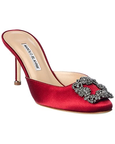 Manolo Blahnik Hangisimu 70 Satin Pump Women 3 Manolo Blahnik Hangisimu 70 Satin Pump Women