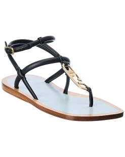 FENDI O'Lock Leather Sandal Women