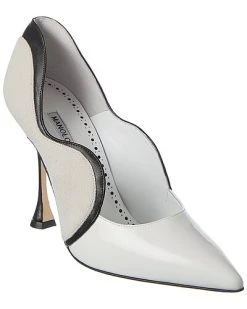 Manolo Blahnik Hamaki 105 Leather & Suede Pump Women