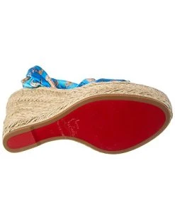 Christian Louboutin Monica Du Desert 110 Satin Wedge Sandal Women -Valentino shop 1313548045 RLLD 4