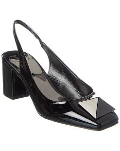 Valentino One Stud 60 Patent Slingback Pump Women