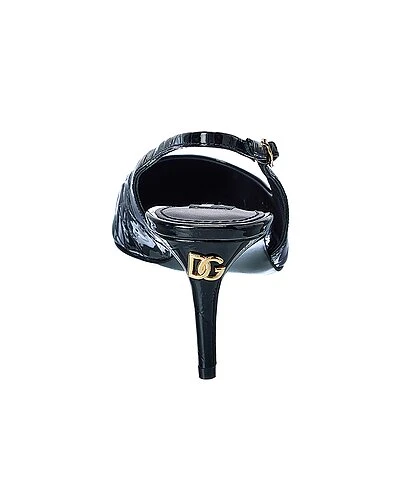 Dolce & Gabbana Croc-Embossed Patent Slingback Pump Women 5 Dolce & Gabbana Croc-Embossed Patent Slingback Pump Women - Image 3