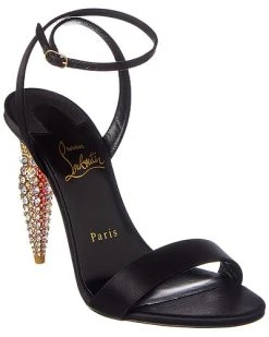 Christian Louboutin Pstrass Queen 100 Satin Sandal Women