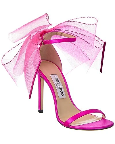 Jimmy Choo Aveline 100 Satin Sandal Women 3 Jimmy Choo Aveline 100 Satin Sandal Women