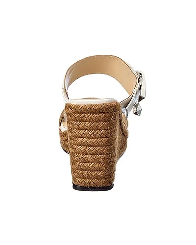 Jimmy Choo Melian 110 Leather Wedge Sandal Women 5 Jimmy Choo Melian 110 Leather Wedge Sandal Women - Image 3