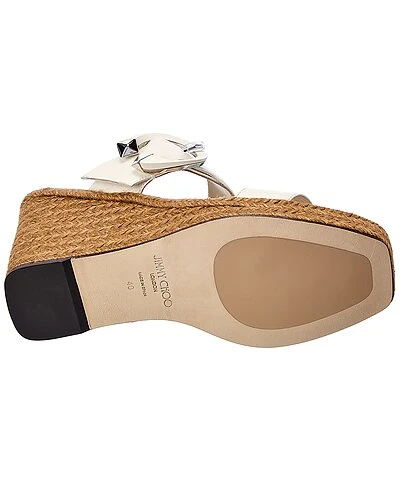 Jimmy Choo Melian 110 Leather Wedge Sandal Women 6 Jimmy Choo Melian 110 Leather Wedge Sandal Women - Image 4