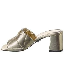 Prada Logo Padded Leather Sandal Women -Valentino shop 1313549736 RLLD 2