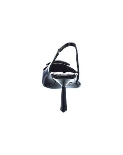 Prada Logo Leather Pointy-Toe Slingback Pump Women -Valentino shop 1313555361 RLLD 3