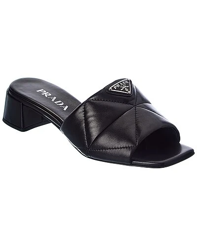 Prada Logo Leather Sandal Women 3 Prada Logo Leather Sandal Women