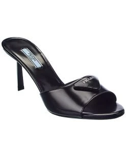 Prada Logo Leather Sandal Women