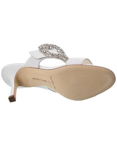 Manolo Blahnik Gable Jewel 90 Silk Sandal Women 6 Manolo Blahnik Gable Jewel 90 Silk Sandal Women - Image 4