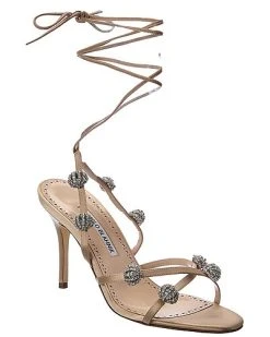 Manolo Blahnik Elsaka 90 Satin Sandal Women