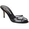Manolo Blahnik Jadifa 70 Vinyl & Suede Sandal Women