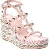 Valentino Rockstud Caged 95 Leather Wedge Sandal Women -Valentino shop 1313557126 RLLD 1