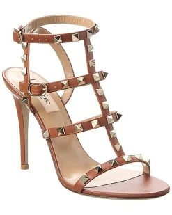 Valentino Rockstud Caged 100 Leather Sandal Women