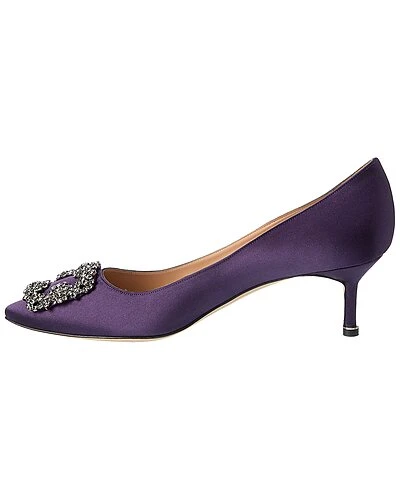 Manolo Blahnik Hangisi 50 Satin Pump Women 4 Manolo Blahnik Hangisi 50 Satin Pump Women - Image 2