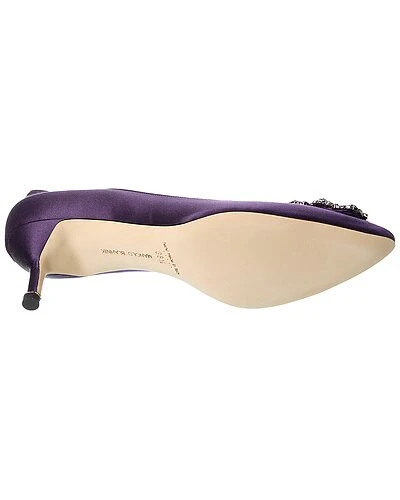 Manolo Blahnik Hangisi 50 Satin Pump Women 6 Manolo Blahnik Hangisi 50 Satin Pump Women - Image 4