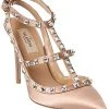 Valentino Rockstud Caged 100 Satin Pump Women -Valentino shop 1313559058 RLLD 1