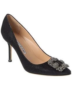 Manolo Blahnik Hangisi 90 Glitter Pump Women