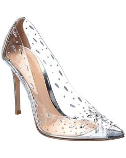 Gianvito Rossi Halley 105 Plexi & Leather Pump Women