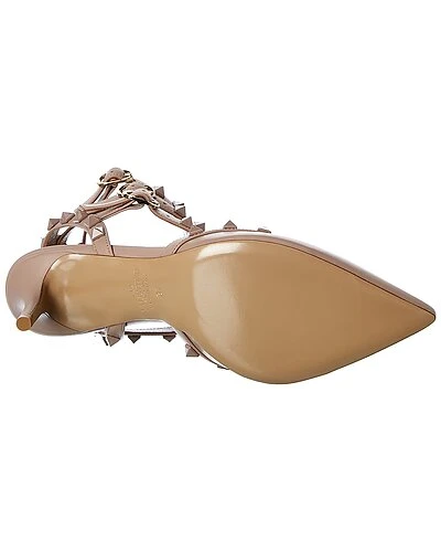 Valentino Rockstud Caged 65 Leather Ankle Strap Pump Women 6 Valentino Rockstud Caged 65 Leather Ankle Strap Pump Women - Image 4