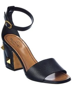 Valentino Roman Stud 75 Grainy Leather Sandal Women