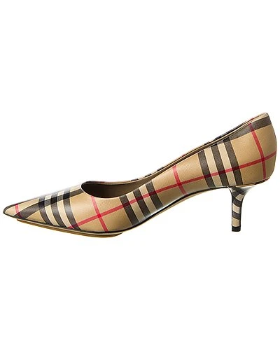 Burberry Vintage Check Leather Pump Women 4 Burberry Vintage Check Leather Pump Women - Image 2