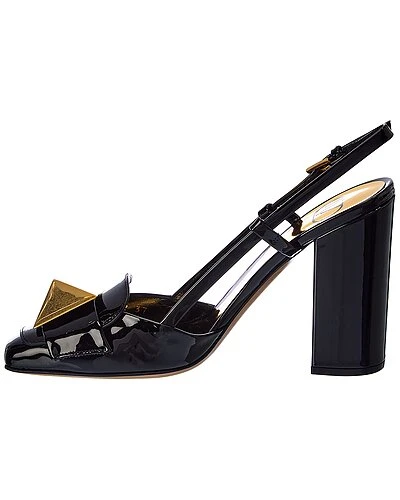 Valentino One Stud 100 Patent Slingback Pump Women 4 Valentino One Stud 100 Patent Slingback Pump Women - Image 2