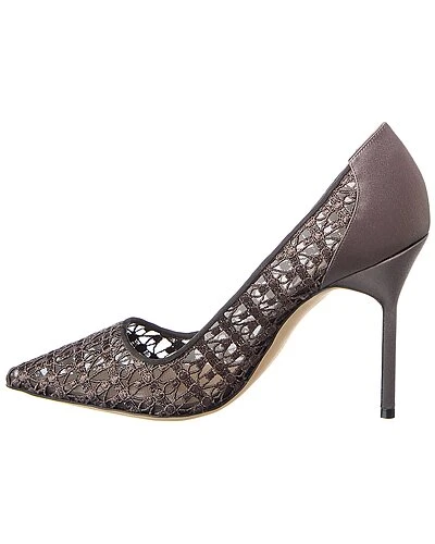 Manolo Blahnik LA 105 Lace & Satin Pump Women 4 Manolo Blahnik LA 105 Lace & Satin Pump Women - Image 2