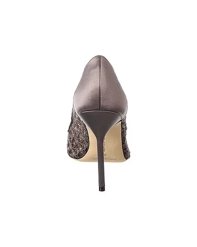 Manolo Blahnik LA 105 Lace & Satin Pump Women 5 Manolo Blahnik LA 105 Lace & Satin Pump Women - Image 3