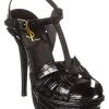 Saint Laurent Tribute 105 Croc-Embossed Leather Platform Sandal Women -Valentino shop 1313705287 RLLD 1