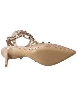 Valentino Rockstud Caged 65 Grainy Leather Ankle Strap Pump Women -Valentino shop 1313762841 RLLD 4