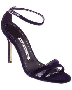 Manolo Blahnik Paloma 105 Velvet Sandal Women