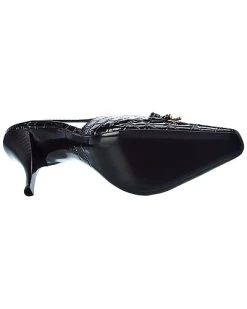 Saint Laurent Tom 90 Croc-Embossed Leather Slingback Pump Women -Valentino shop 1313824308 RLLD 4