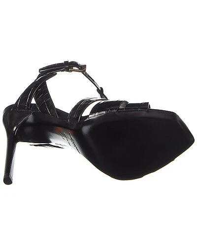 Saint Laurent Tribute 105 Croc-Embossed Leather Sandal Women 6 Saint Laurent Tribute 105 Croc-Embossed Leather Sandal Women - Image 4