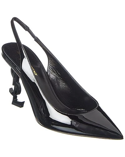 Saint Laurent Opyum 85 Patent Slingback Pump Women 3 Saint Laurent Opyum 85 Patent Slingback Pump Women