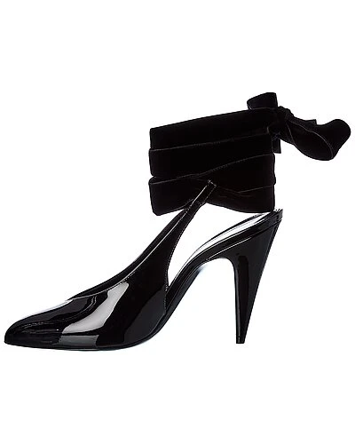 Saint Laurent Venus 95 Patent & Velvet Pump Women 4 Saint Laurent Venus 95 Patent & Velvet Pump Women - Image 2