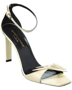 Saint Laurent Bea 90 Snakeskin Sandal Women