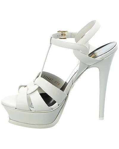 Saint Laurent Tribute 105 Leather Platform Sandal Women 4 Saint Laurent Tribute 105 Leather Platform Sandal Women - Image 2