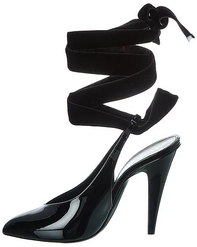 Saint Laurent Venus 110 Patent & Velvet Pump Women 4 Saint Laurent Venus 110 Patent & Velvet Pump Women - Image 2