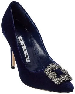 Manolo Blahnik Hangisi 105 Velvet Pump Women