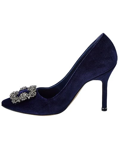 Manolo Blahnik Hangisi 105 Velvet Pump Women 4 Manolo Blahnik Hangisi 105 Velvet Pump Women - Image 2