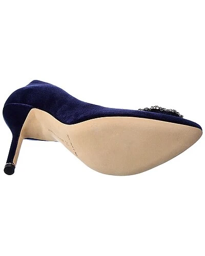 Manolo Blahnik Hangisi 105 Velvet Pump Women 6 Manolo Blahnik Hangisi 105 Velvet Pump Women - Image 4